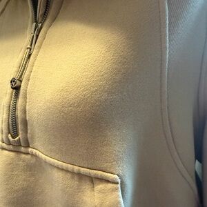Lululemon Scuba 1/4 Zip Women's light Tan/Cream Hoodie M/L